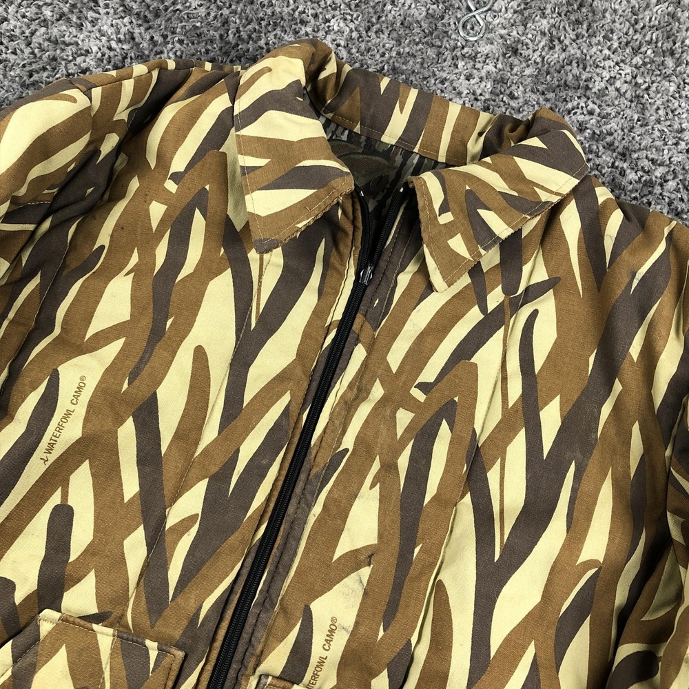 Walls Jacket Mens 2XL Brown Waterfowl Camo Canvas Quilted‎ Insulated Hunting